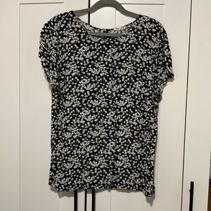 GAP floral blouse with flutter sleeve